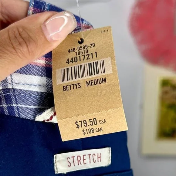 NWT Hollister Bettys Blue 2 Button Stretch Plaid Jacket Medium - Picture 7 of 8